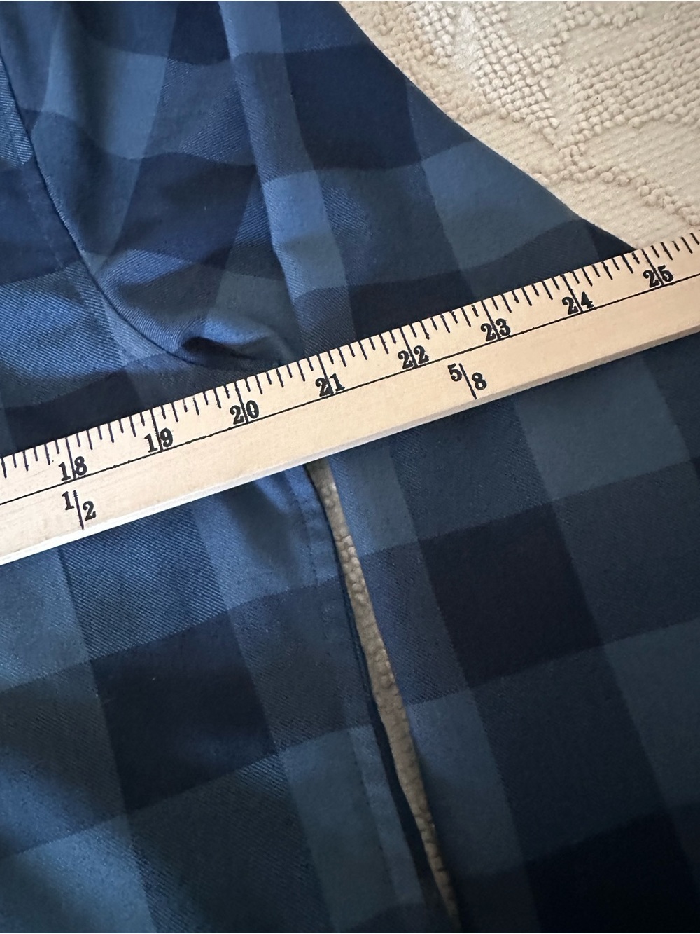 Fox Buffalo Check Slate Blue Snap-Down Everyday Long Sleeve Flannel Shirt-Med - Picture 6 of 9